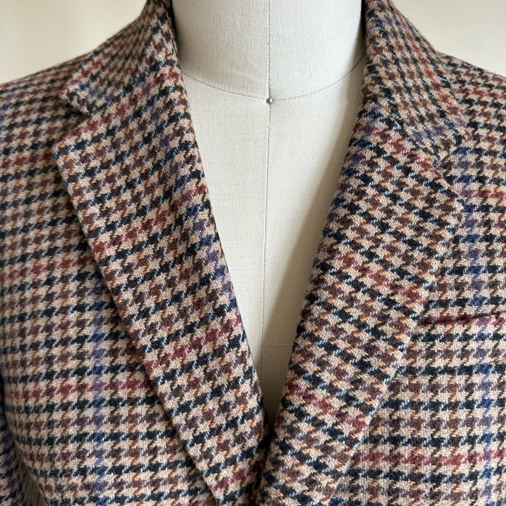 J. Crew Houndstooth Blazer - Black, Brown, Red, tan - Picture 2 of 10